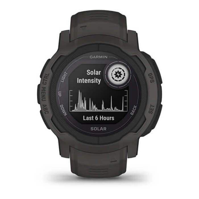 Đồng Hồ Thông Minh Garmin Instinct 2 Solar - Graphite (Màu Xám Đậm) - Hàng Chính Hãng