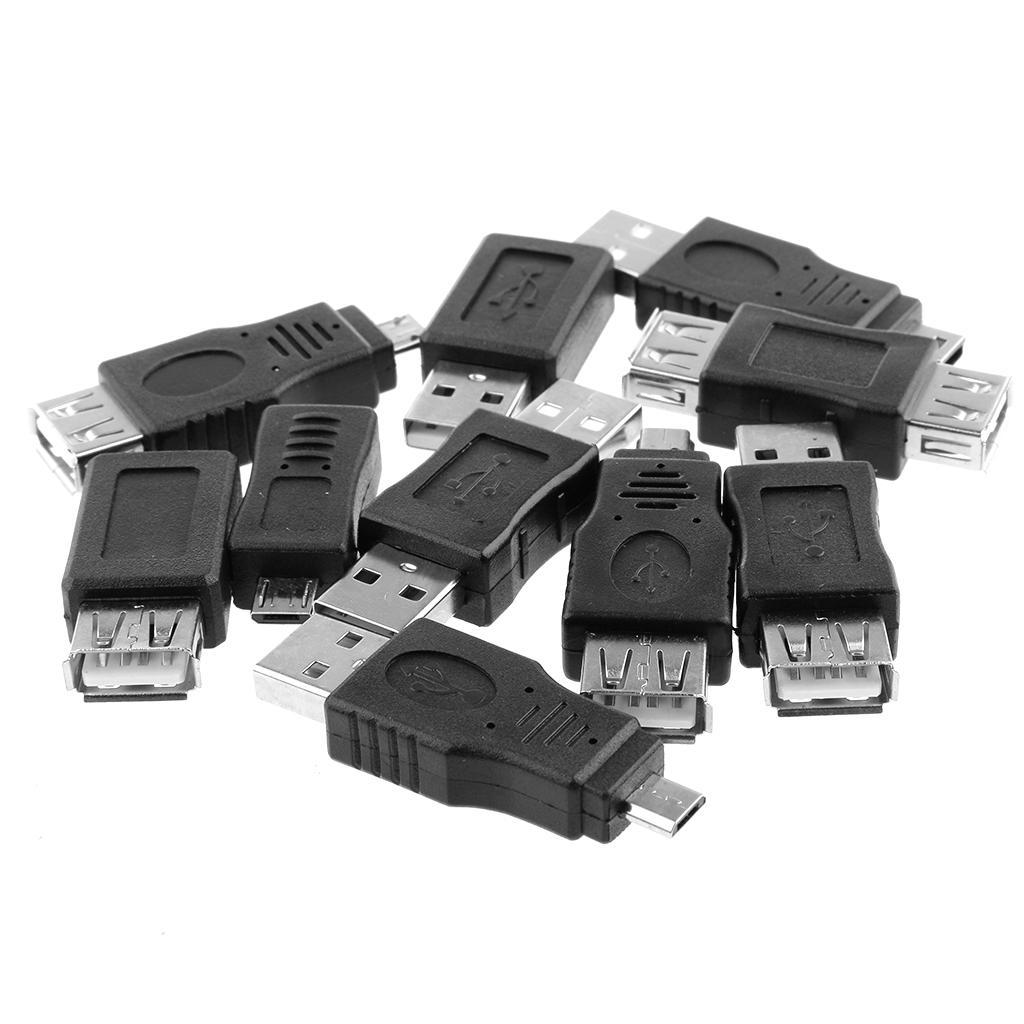 Mini USB 2.0 Adapter Male To Micro Male Female OTG Black