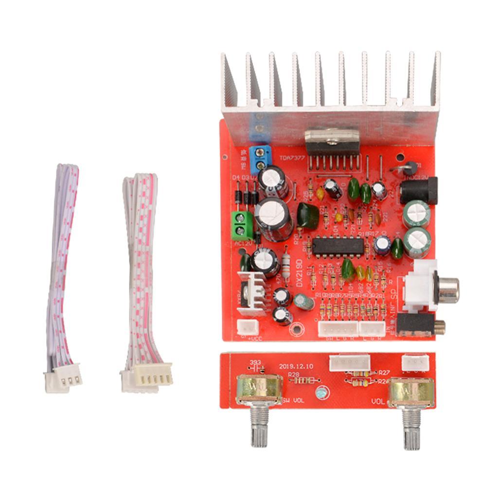 1 Pieces 7377PRO Mini DC 12V 2.1 Channel Subwoofer Audio Amplifier 38W Board