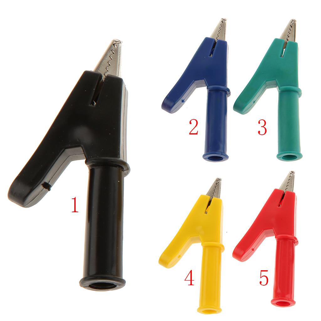10mm Insulated Electric Alligator Clip Clamp Connector for Test Lead Black