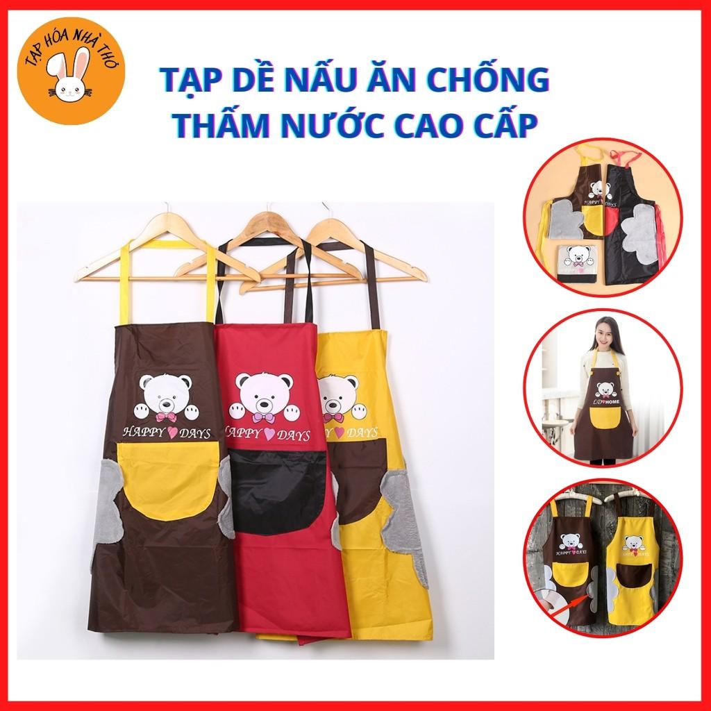 Tạp Dề Nấu Ăn Chống Thấm Nước Cao Cấp Có Túi Đựng Đồ Tiện Lợi