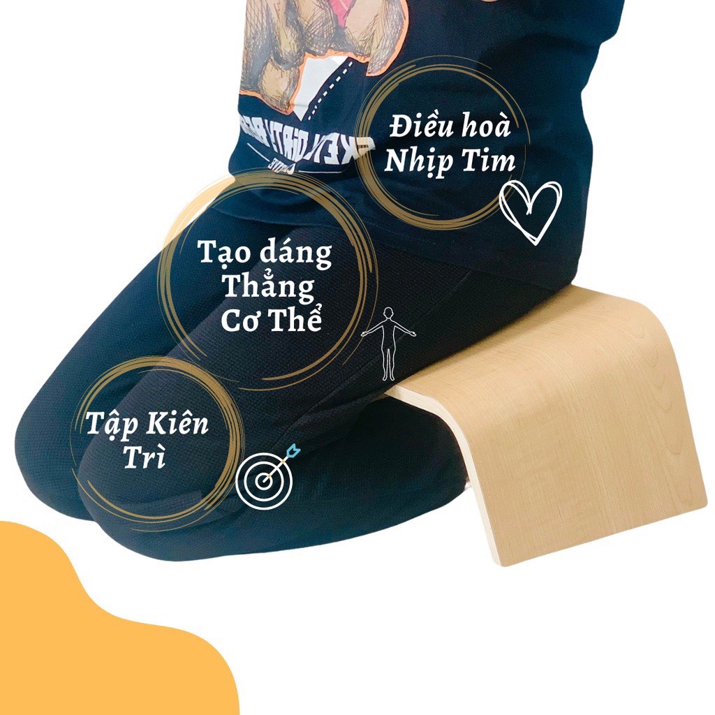 Ghế Kê Chân Văn Phòng, Chịu lực 200 kg Plyconcept Seiza Chair - Gỗ Uốn Cong