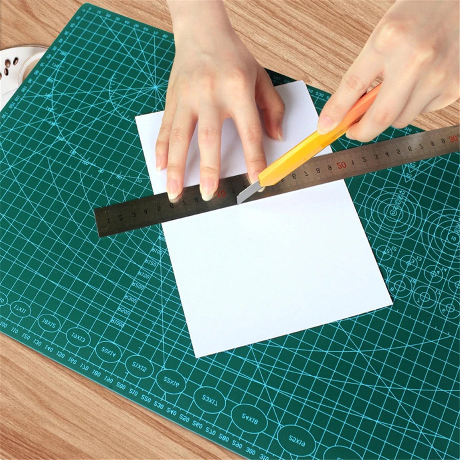 2-3pack A1/A2/A3/A4 Cutting Mat Rotary Cutter Knife Printed Grid Craft green