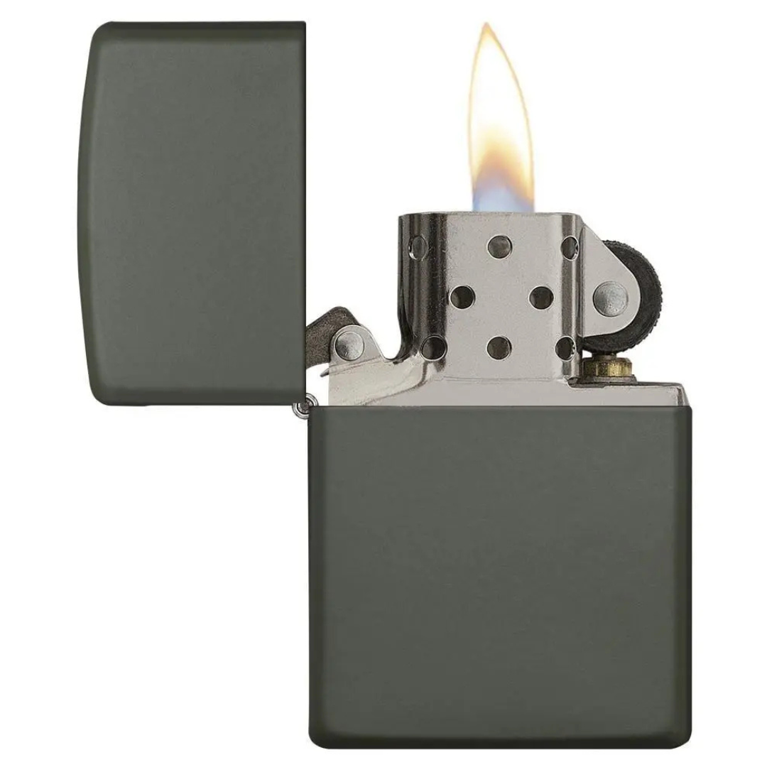 Bật Lửa Zippo Classic Matte Green Xanh Lá Chính Hãng Mỹ - Phong Cách Mạnh Mẽ, Không Dấu Vân Tay, Bền Bỉ Theo Năm Tháng, Bảo Hành Trọn Đời