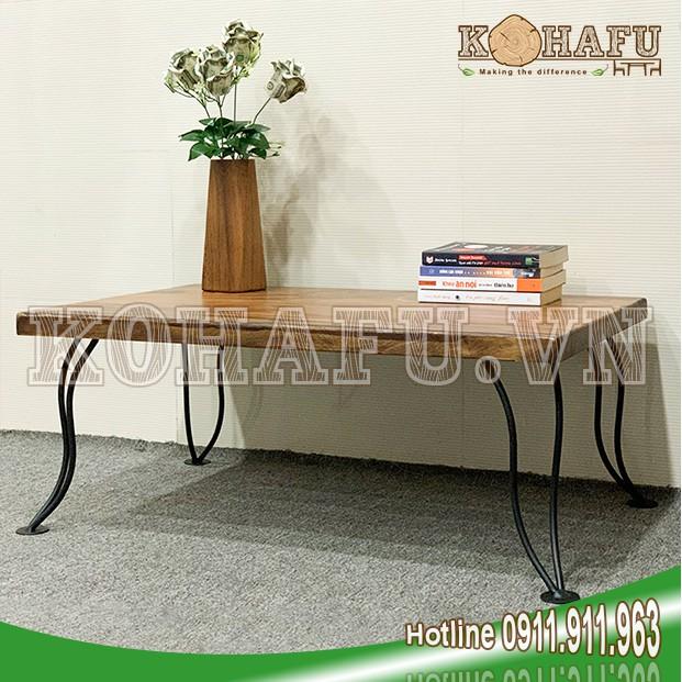 Bàn Sofa/ Bàn Học Đọc Sách - Gỗ Nguyên Tấm Me Tây KL20245