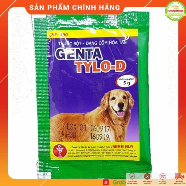 Combo cốm Genta Tylo D - một gói 5g dành cho chó mèo