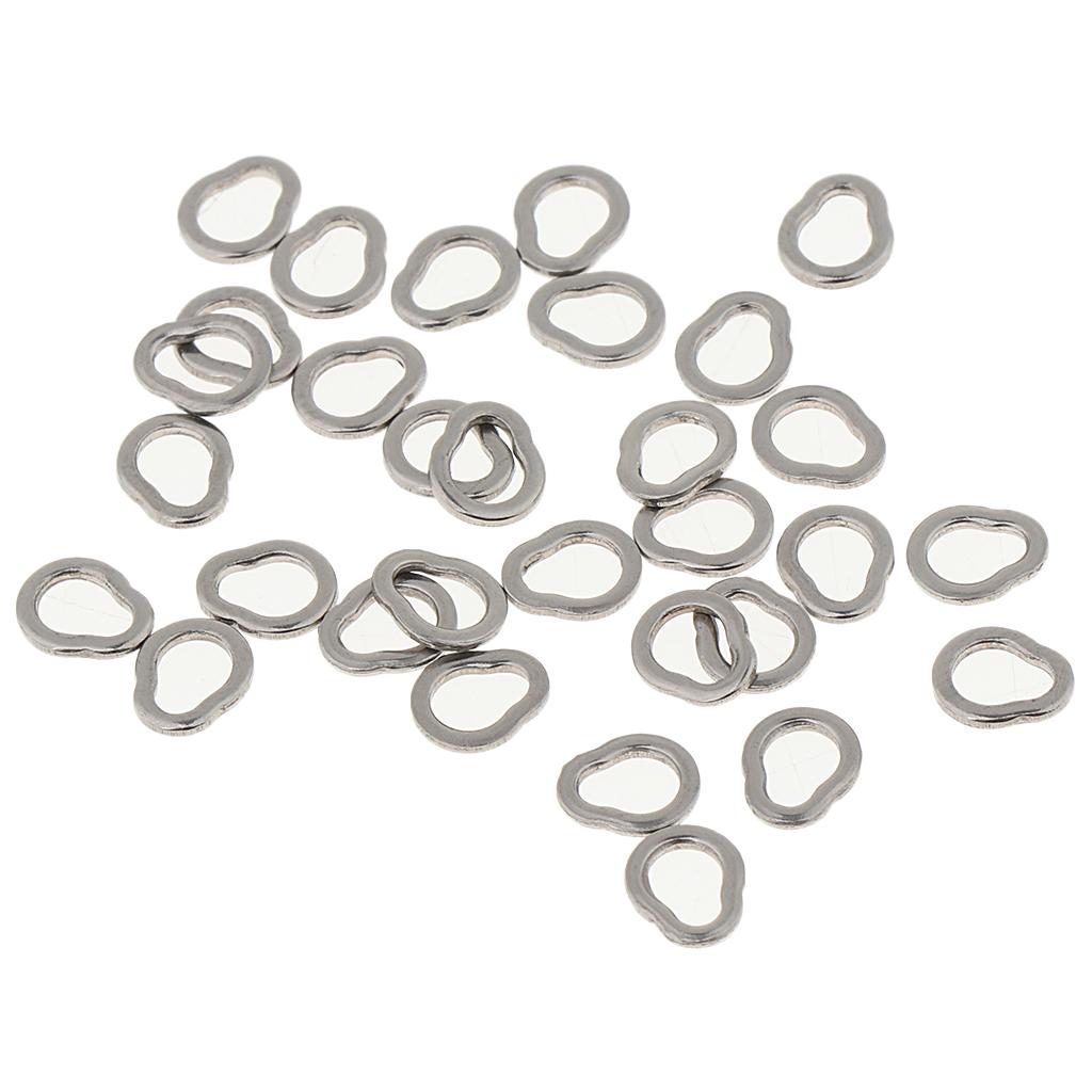 30pcs Stainless Steel Fishing Rig Ring Terminal Tackle Boilie Bait Rings