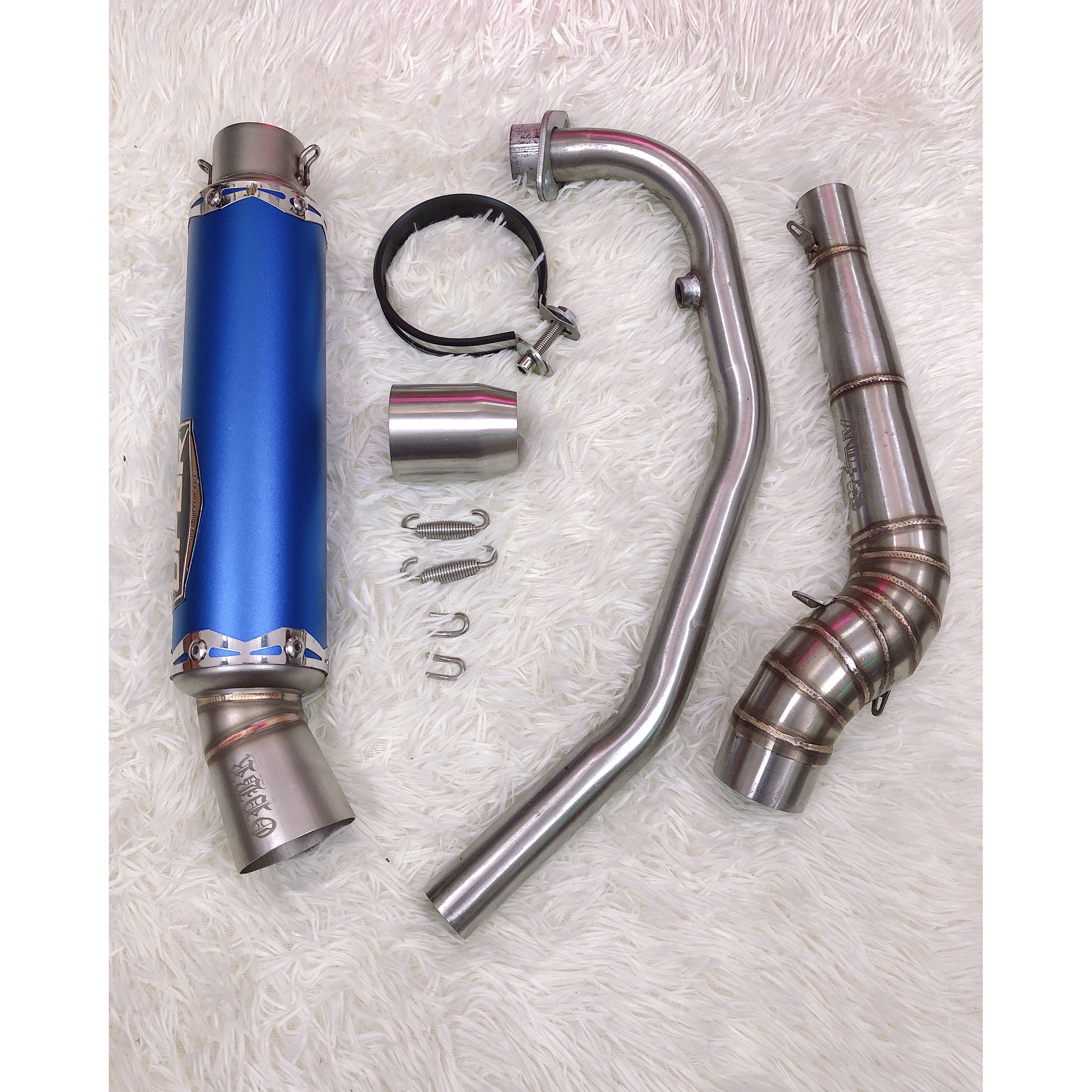 Pô lon OPBR xịn /kèm cổ 2 khúc / dành cho xe máy
