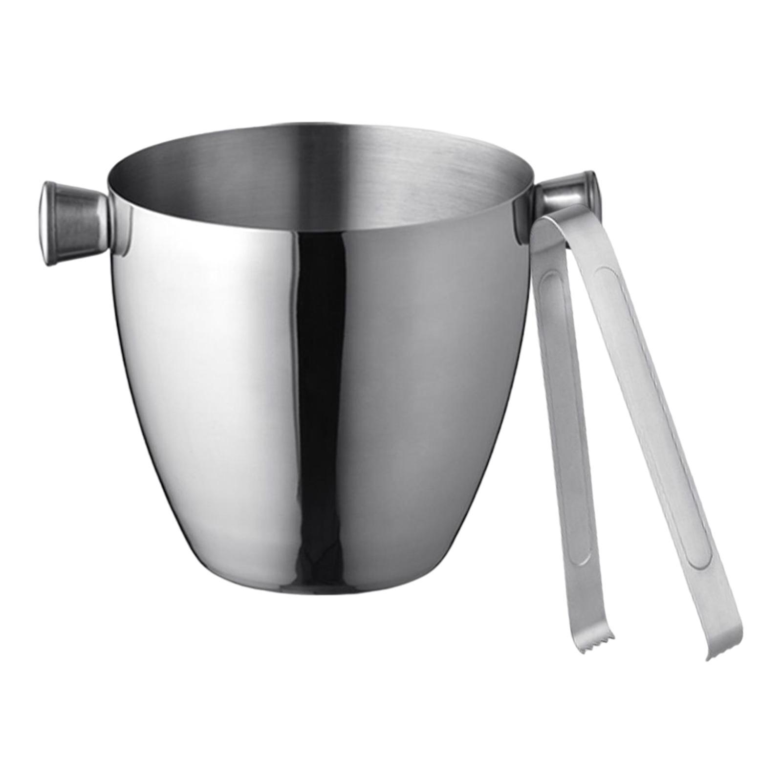 Stainless Steel Ice Beer Bucket Beer   Holder for Home BBQ Parties