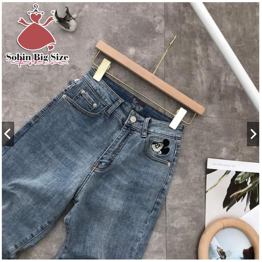 SOBIN BIG SIZE (50-95kg) Quần JEAN Mickey big size hợp thời trang, style trẻ trung năng động