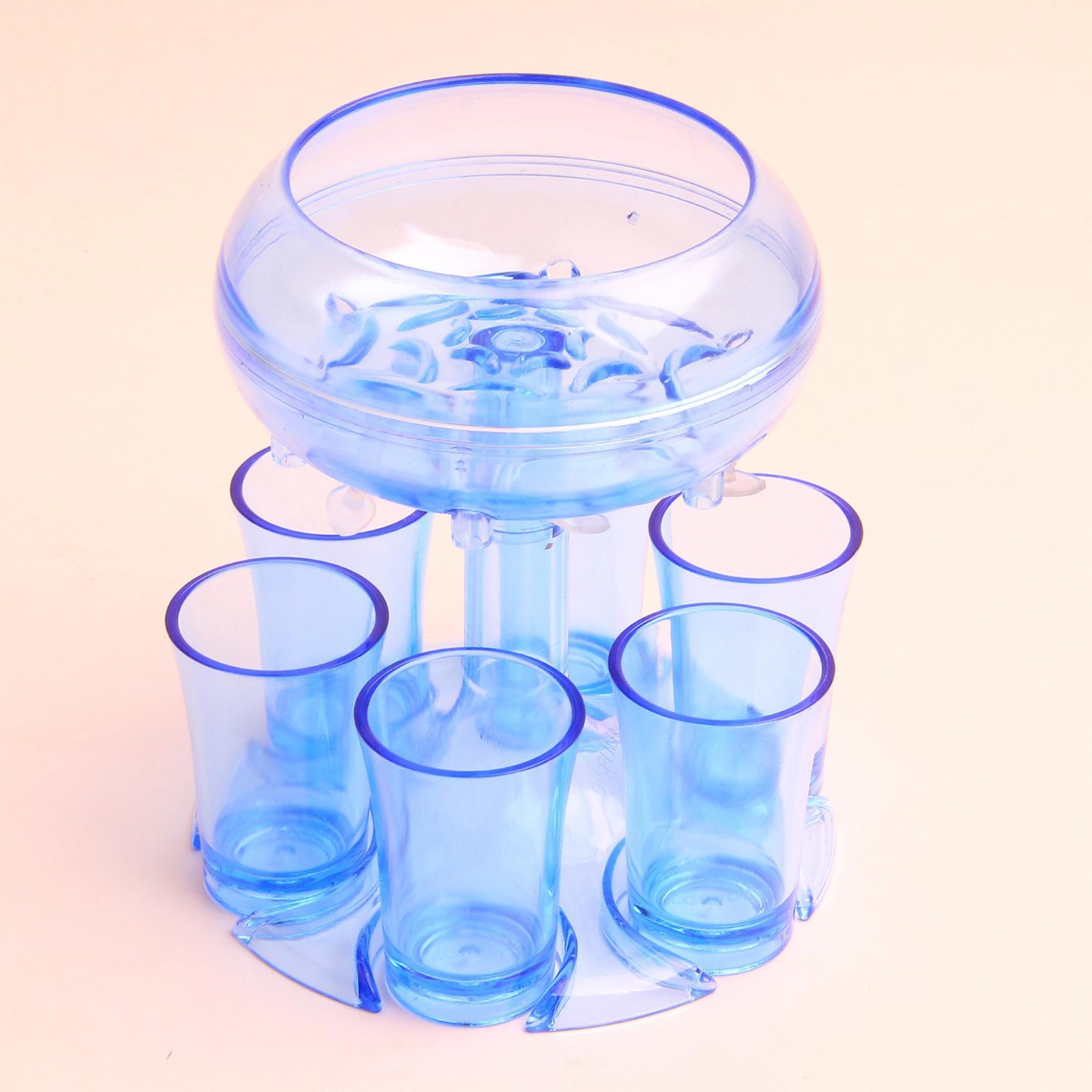 6 Shot Glass Dispenser and Holder for Beverage, Cocktail, Wine and Juice,