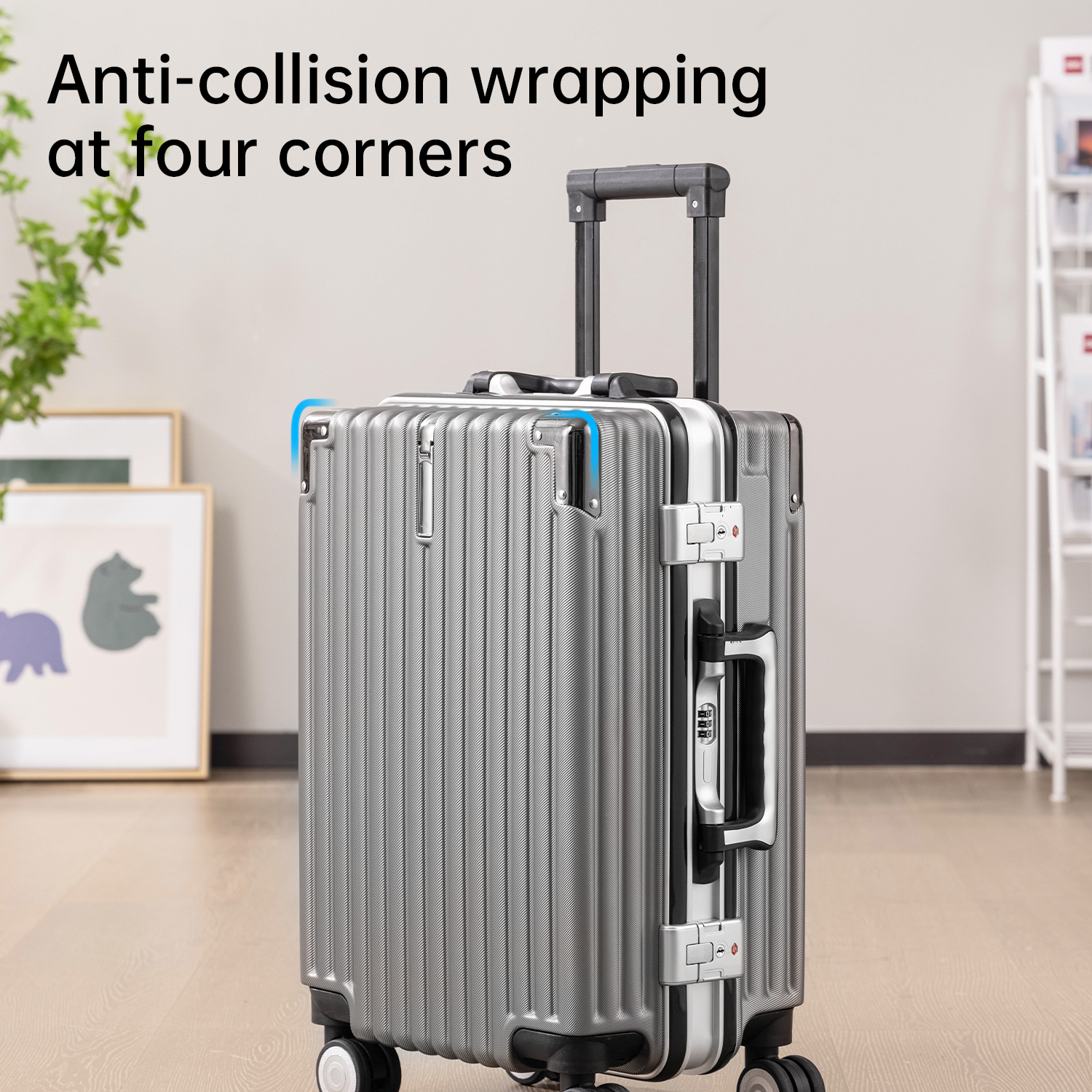 Set Vali Du Lịch Hành Lý 20 Inch Và 24 Inch Nhựa ABS Có Khóa Kéo Góc Bo Chắc Chắn Deli - Chống Sốc Tay Cầm Rộng Hạn Chế Trầy Xước 2 IN 1 Du Lịch Ngắn Ngày Vali Gia Đình - EH1045