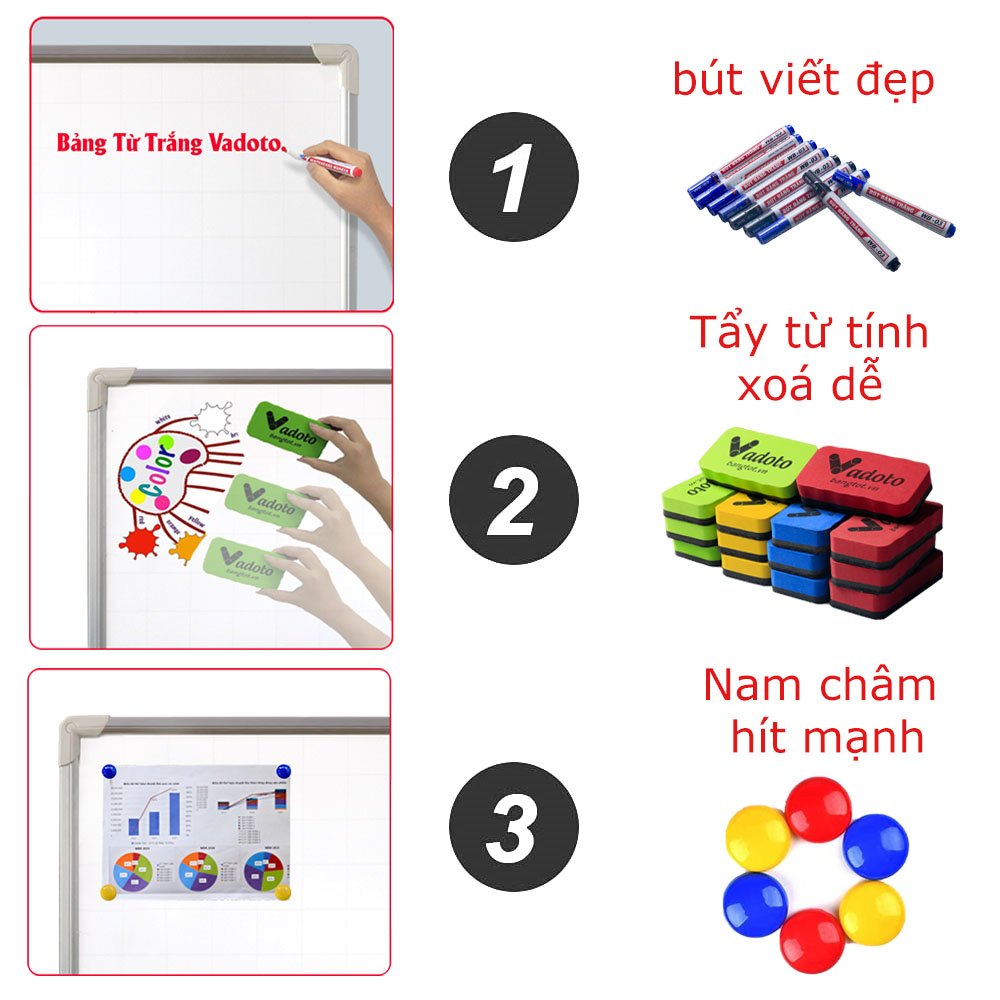 Bảng Flipchart Văn Phòng Viết Bút Lông Kích Thước 60x100cm – Điều Chỉnh Chiều Cao, Gấp Gọn, Bánh Xe Di Động