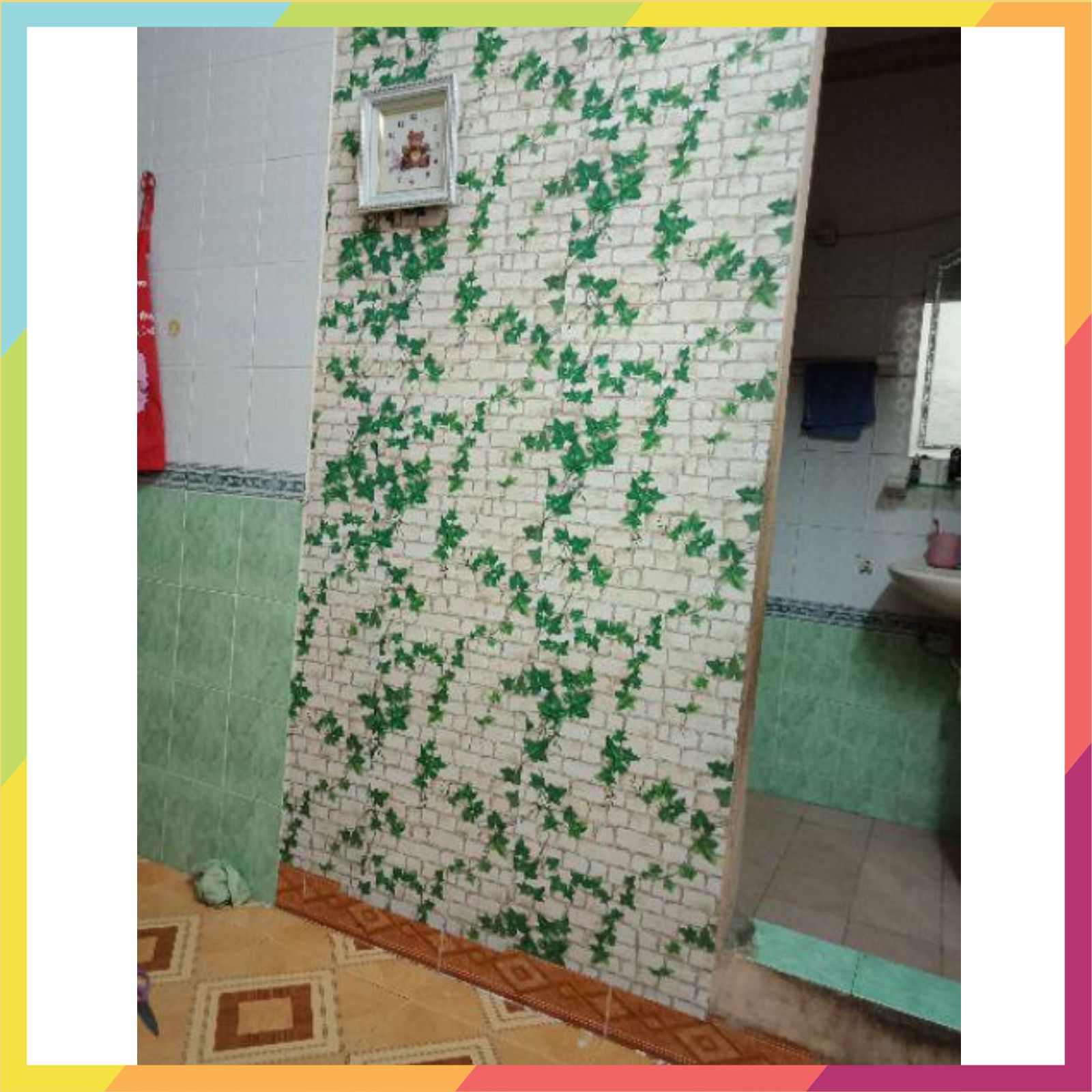 Giấy dán tường có keo sẵn mặt sau, kích thước 0.45m x 10m / cuộn, không thấm nước dùng dán tường, dán trang trí nhà cửa, shop...
