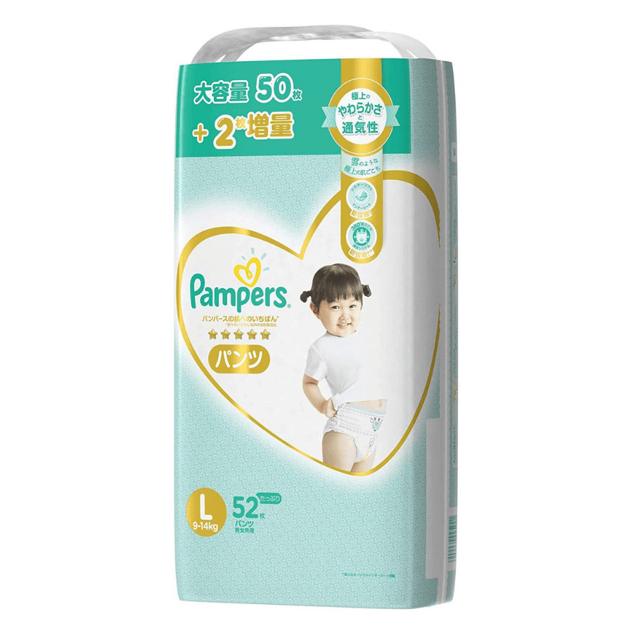 Bỉm - Tã quần Pampers Premium New size L 52 miếng (Cho bé 9~14kg)