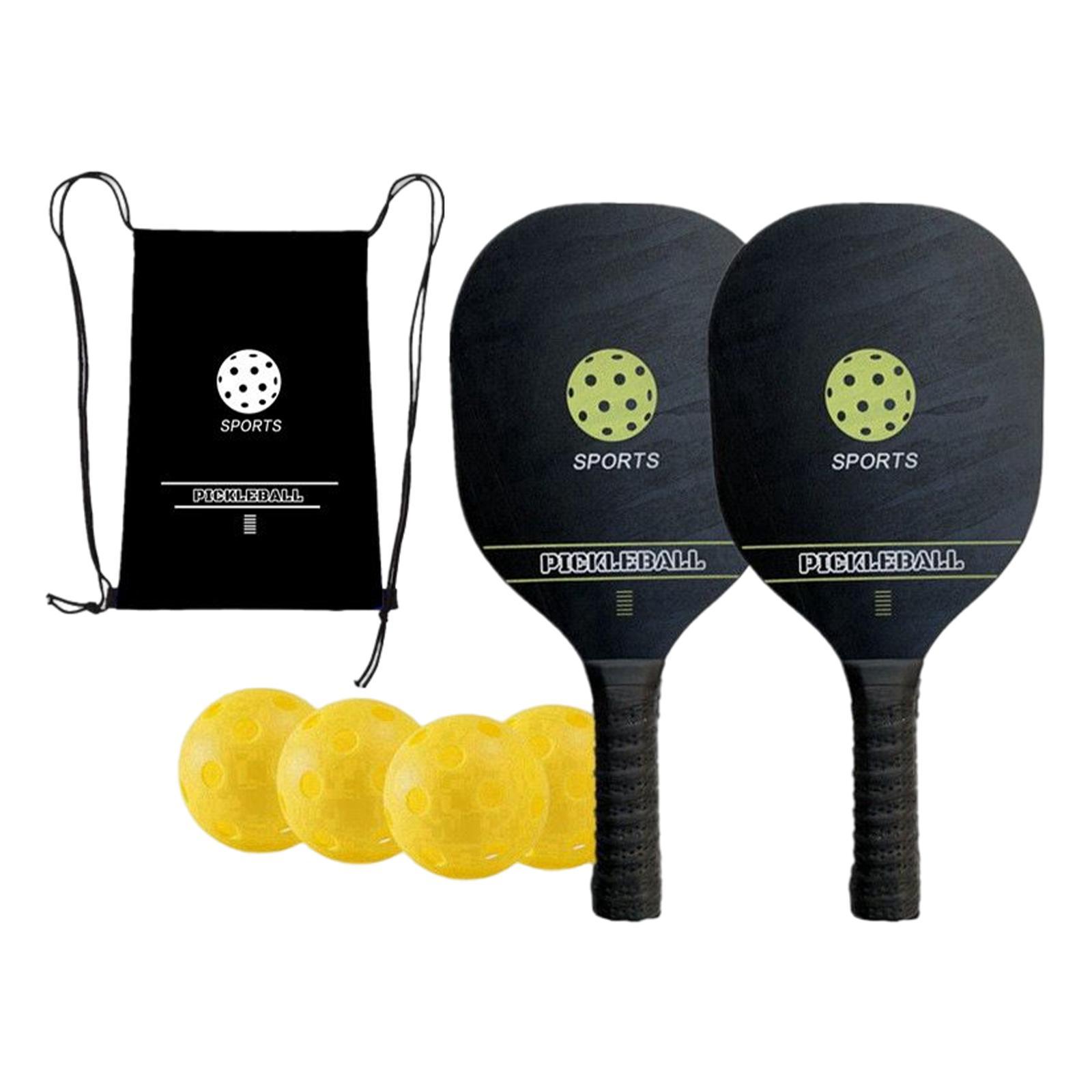 Pickleball Paddle Racket Storage Bag Comfort Grip with 4 Balls for Men Women