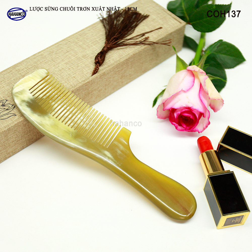 Lược sừng xuất Nhật COH137 - Lược chuôi trơn tru đơn giản tiện ích - Chăm sóc tóc