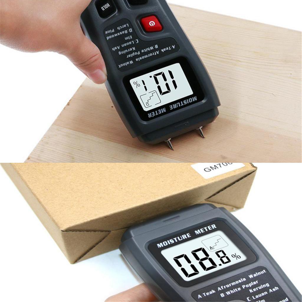 Digital Wood Moisture Meter Damp Meter 0-99% Wood Humidity Tester Detector