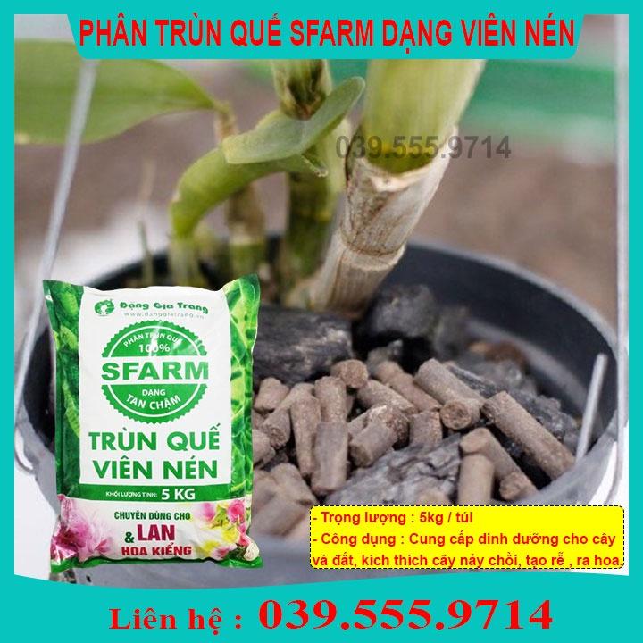 PHÂN BÓN TRÙN QUẾ DẠNG VIÊN SFARM 1KG CHUYÊN DÙNG CHO HOA