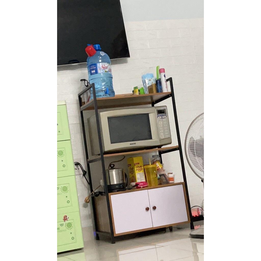 Kệ lò vi sóng, kệ bếp 4 tầng CÓ NGĂN KÉO TỦ