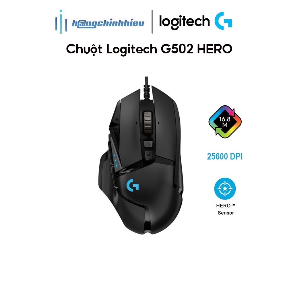 Chuột Logitech G502 HERO có dây Hàng chính hãng