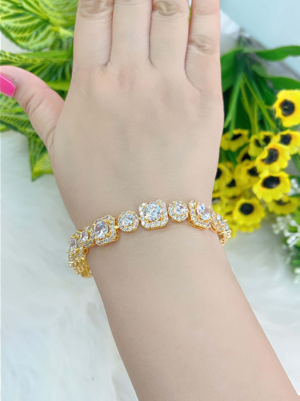 Lắc tay xoàn mạ 18.k siêu xinh EK03