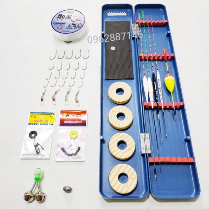 Sale to Combo hộp phao câu cá 5 quả kèm 14 món phụ kiện  - xả hàng tồn