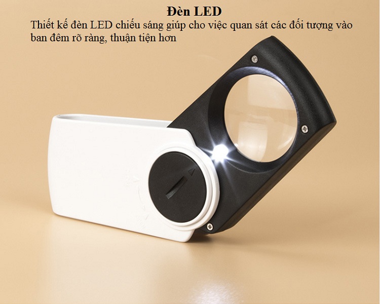 Kính Lúp Mini 8X Có Đèn TH518B