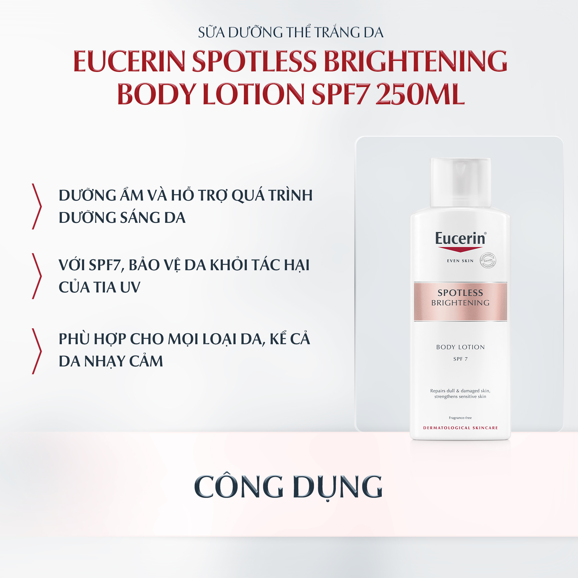 Sữa dưỡng thể sáng da Eucerin Spotless Brightening Body Lotion SPF7 250ml