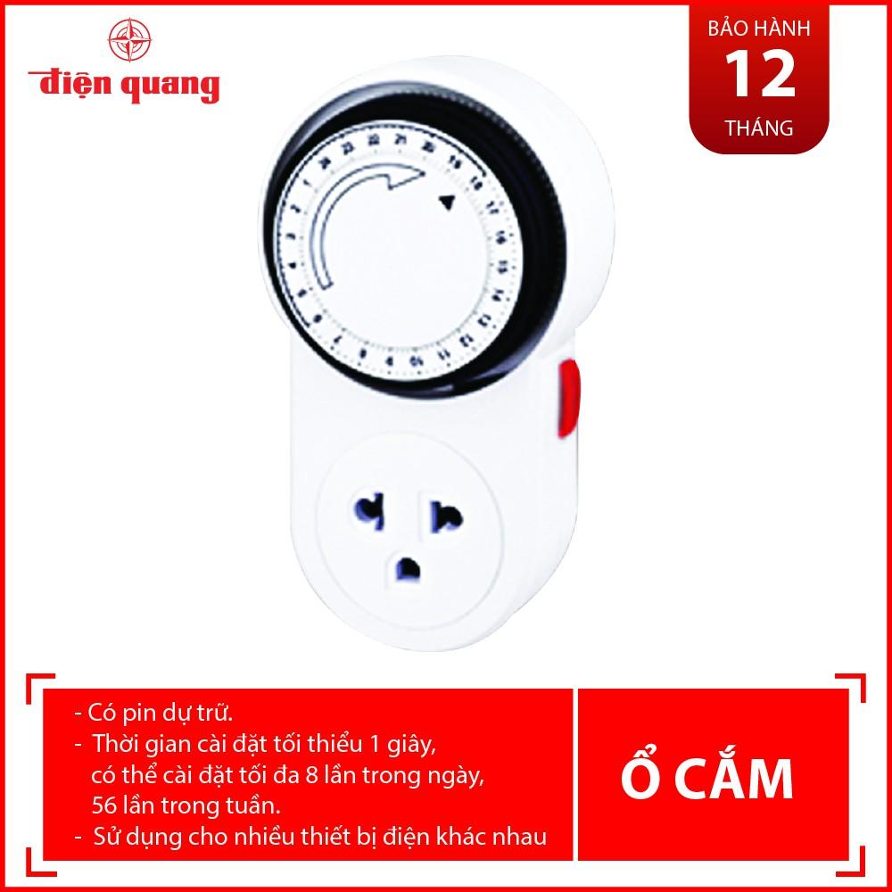 Ổ cắm hẹn giờ Điện Quang ĐQ ESK MT06 WBL 13