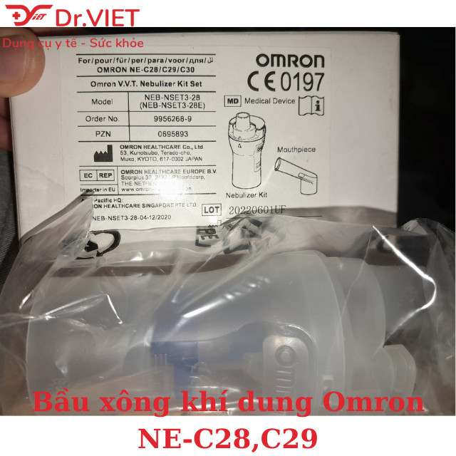 Bầu xông khí dung Omron Các loại Chính hãng -Phụ kiện Dùng cho máy xông mũi họng Omron NE-C28,C29,C30, cho mọi đối tượng