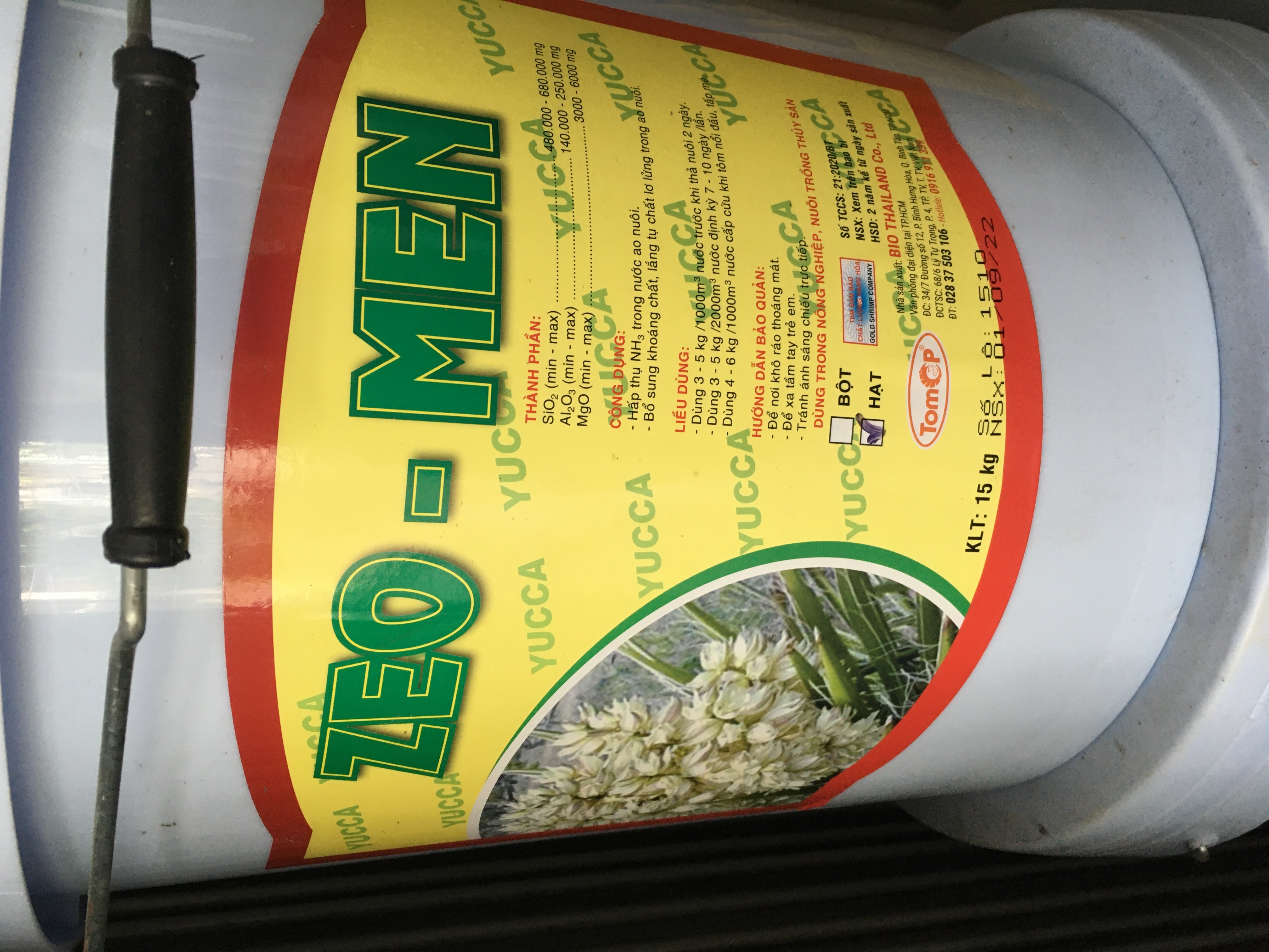 1kg zeo men chuyên dùng để hấp thụ loại bỏ khí độc hồ cá koi , cá kiểng