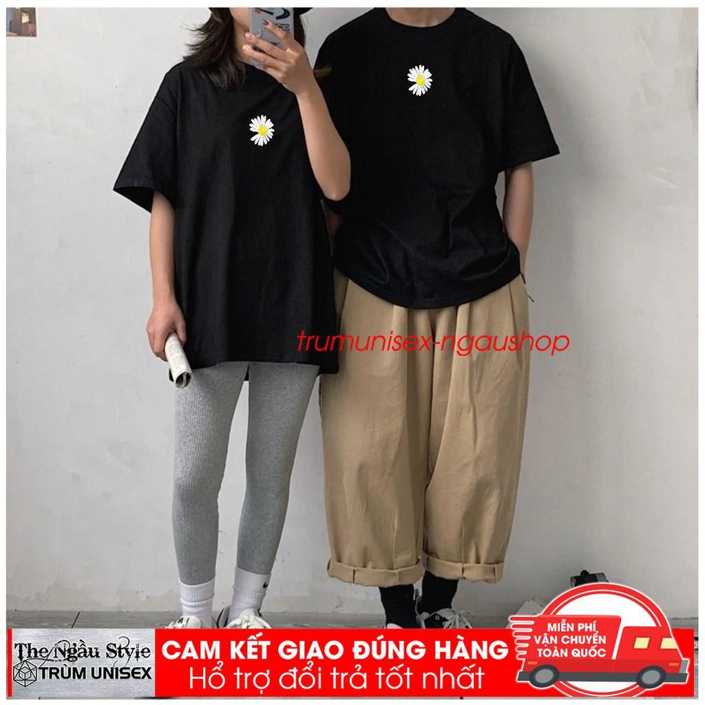 Hình Thật Áo thun Stee nam tay lỡ unisex form rộng overtee Hoa Cúc sét mini nhiều màu chất vải cotton xịn Trumunisex