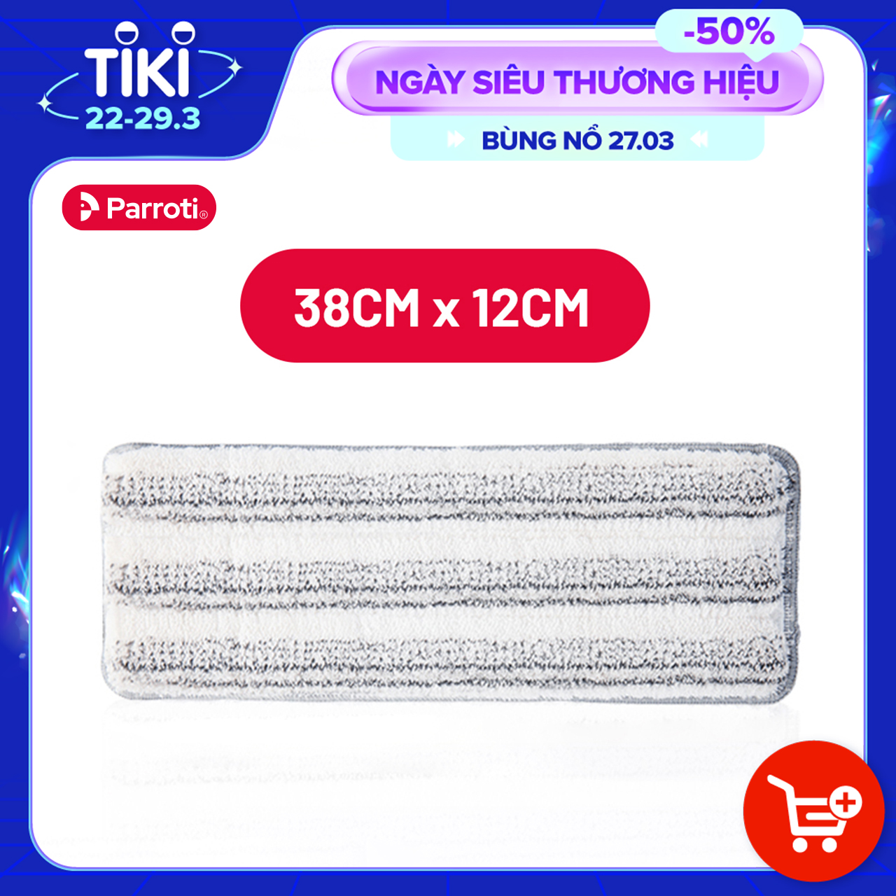 Combo 2 Miếng Lau Nhà Parroti ProMAX - Kích Thước 38 x12 CM