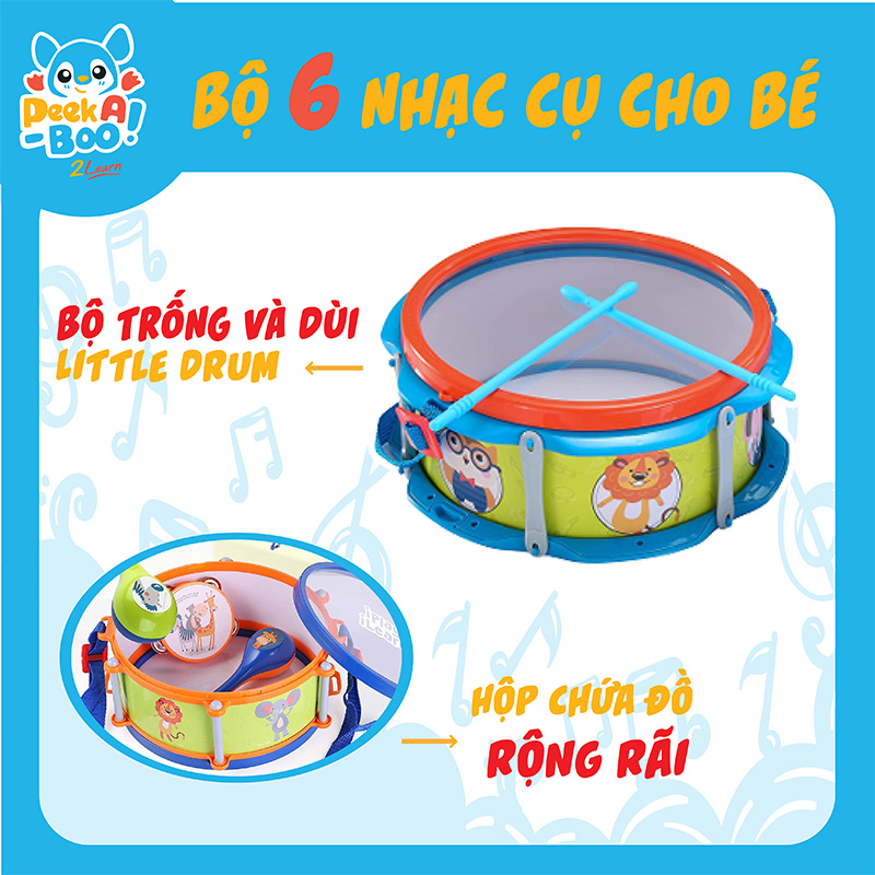 Đồ Chơi Peek A Boo Bộ  6 Nhạc Cụ Cho Bé PAB015