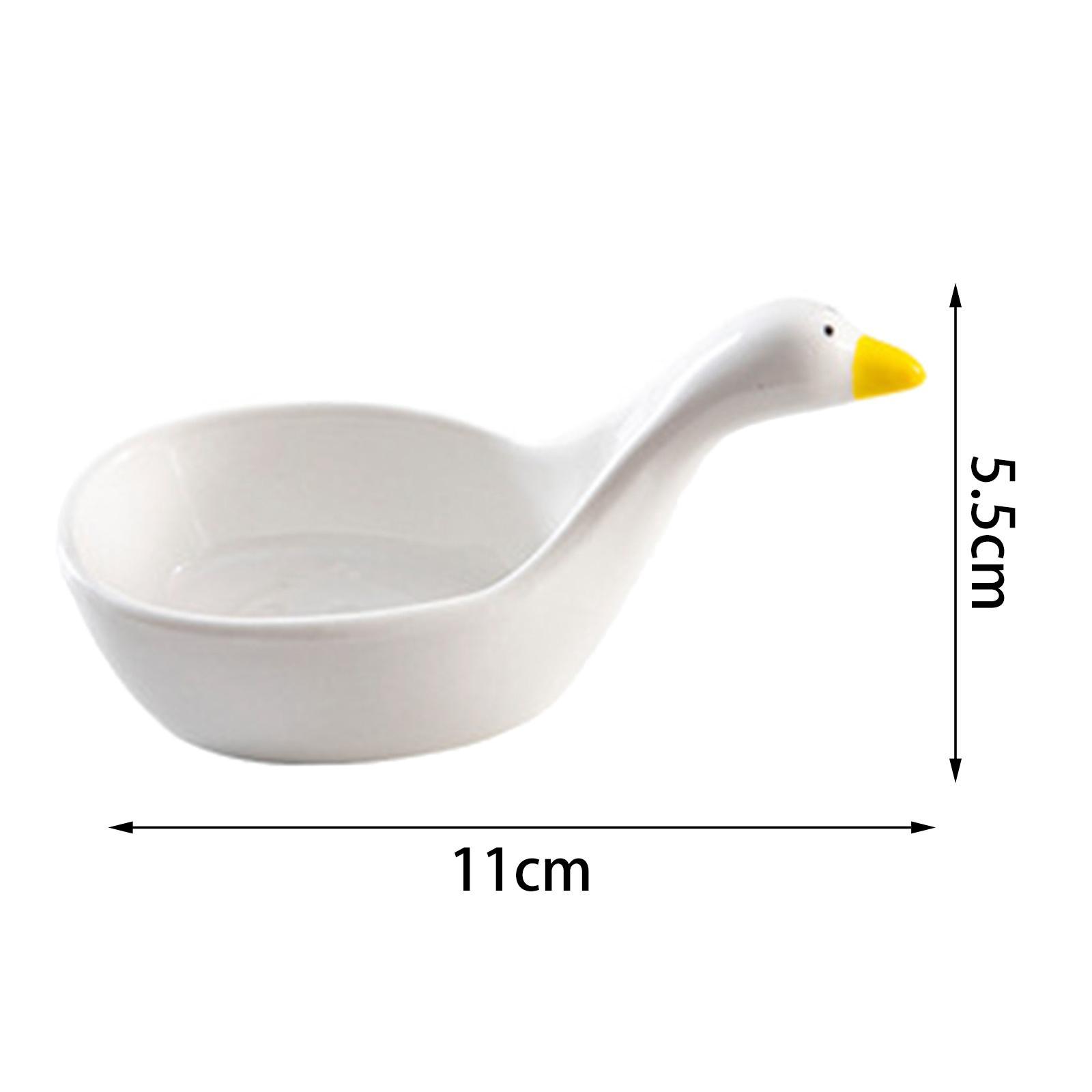 Ceramic Soy Sauce Dish, Appetizer Plates ,Cartoon Swan Serving Bowl ,Chutney Cup for Home ,Kitchen ,Restaurant