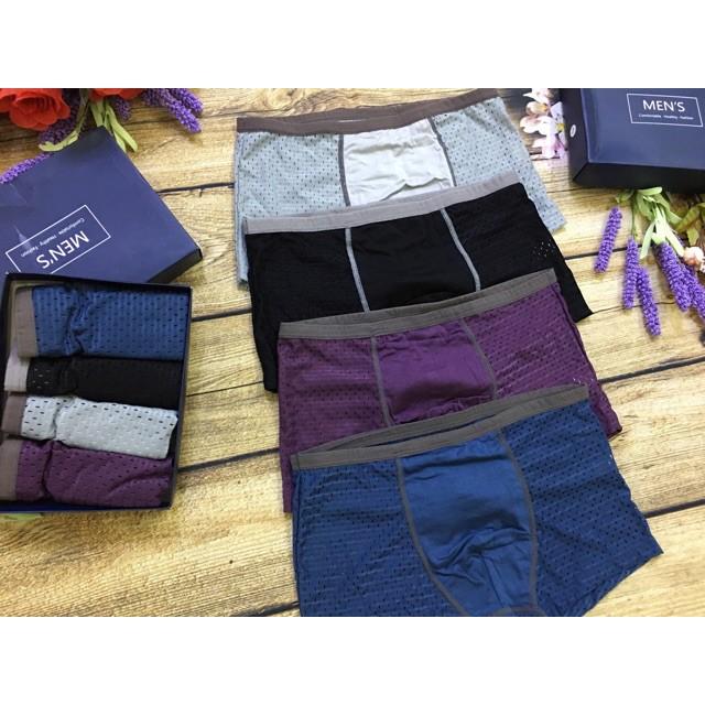 Sịp Đùi Nam, Quần Lót Nam, Sịp Men's Cao Cấp - Hộp 4 Chiếc - Teemo Store