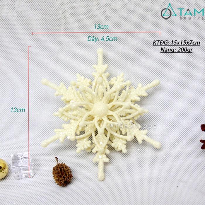 Bông tuyết trắng nhủ 3D 2 mặt X-BT-04