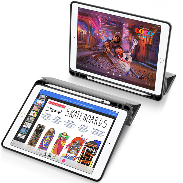 Bao da chống sốc kèm khay đựng bút cho Apple iPad New 9.7 thương hiệu DUX DUCIS Domo Series cao cấp - Hàng nhập khẩu.