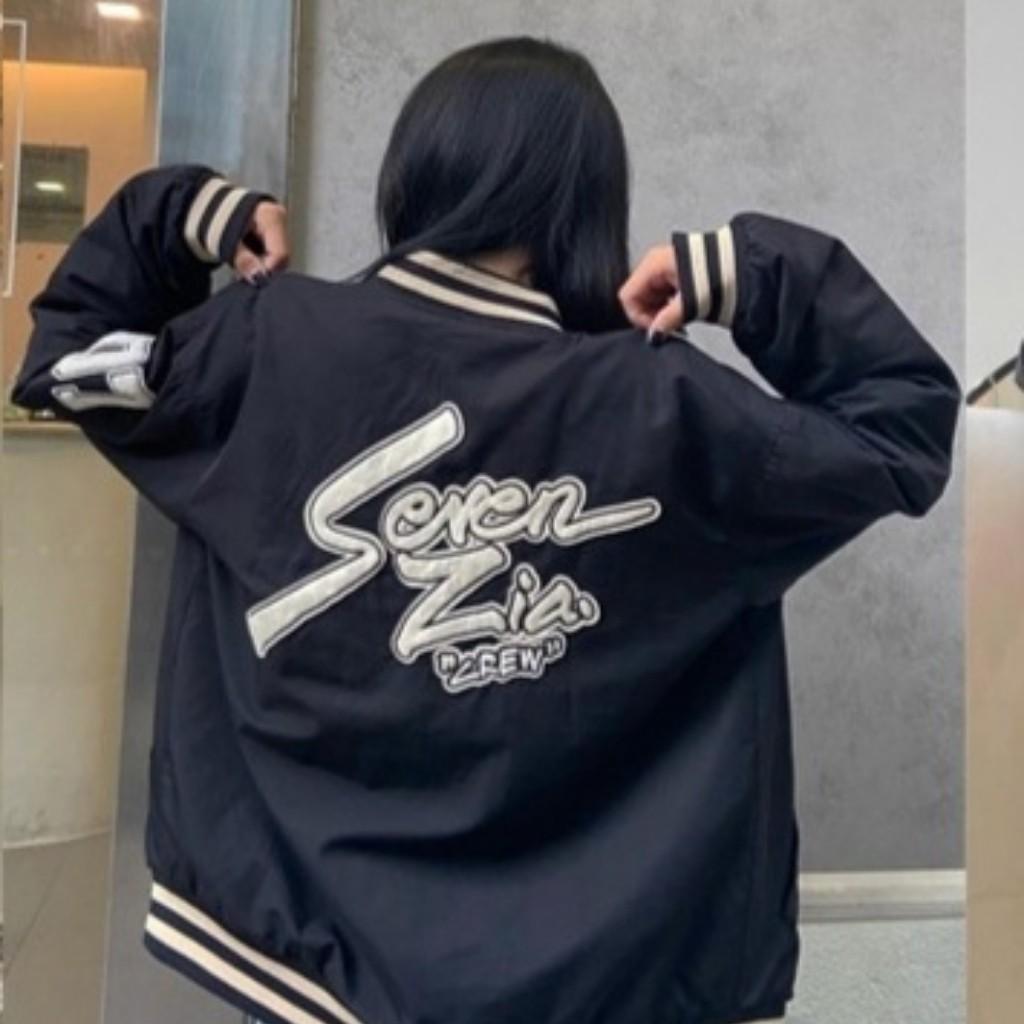 Áo khoác dù unisex form rộng áo bomber jackets nam nữ SEVEN  áo khoác bóng chày street style 2 lớp dù rẻ đẹp