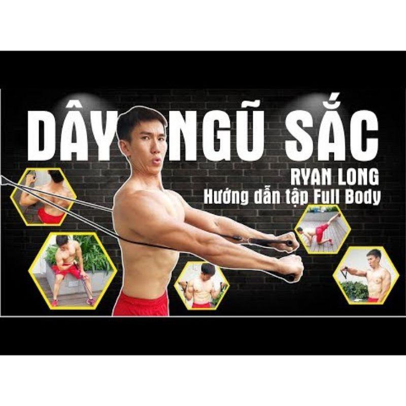 Day ngũ sắc tập gym ,dây kháng lực