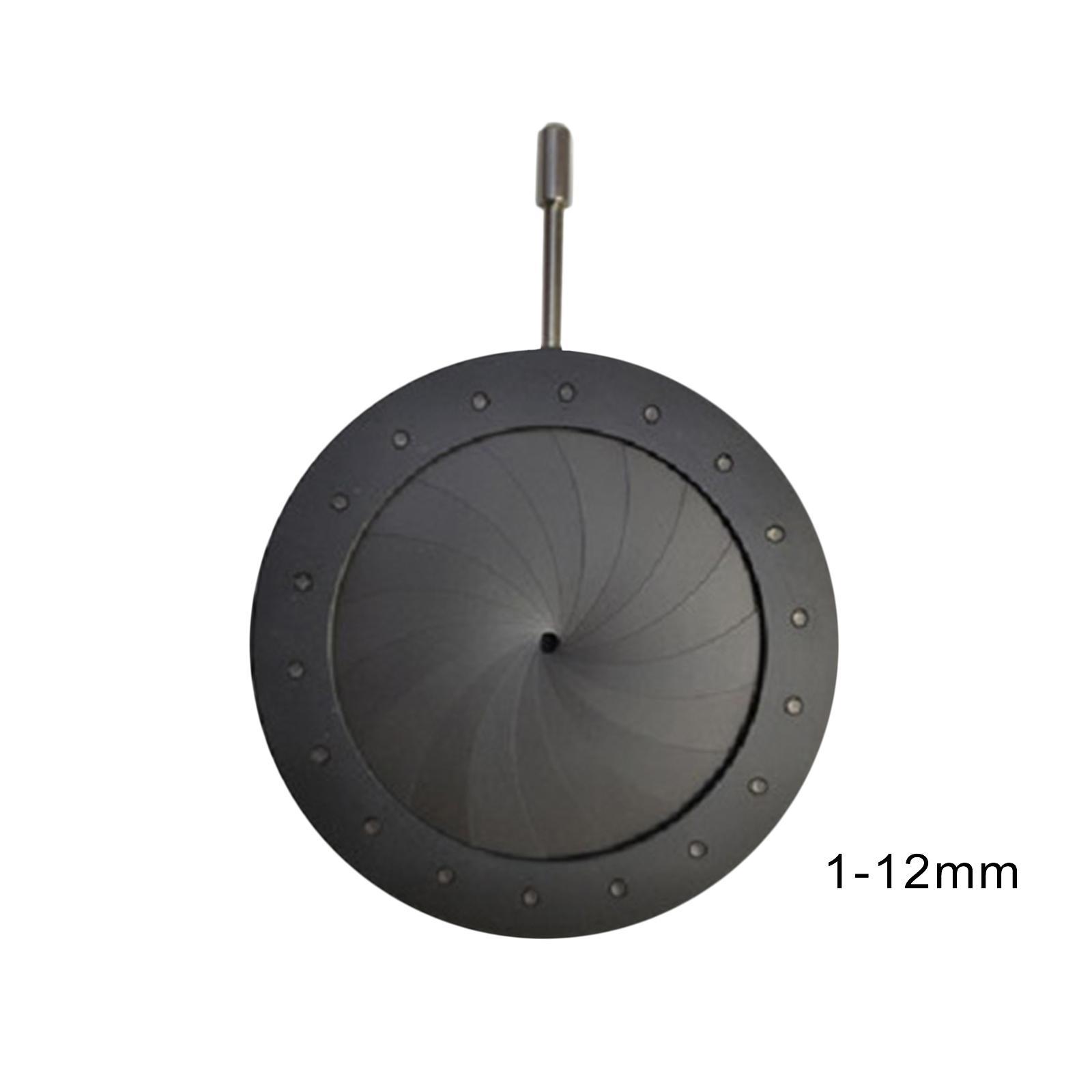 Camera Microscope Optical Diaphragm 1-12mm, Replace Mechanical Iris Aperture Diaphragm