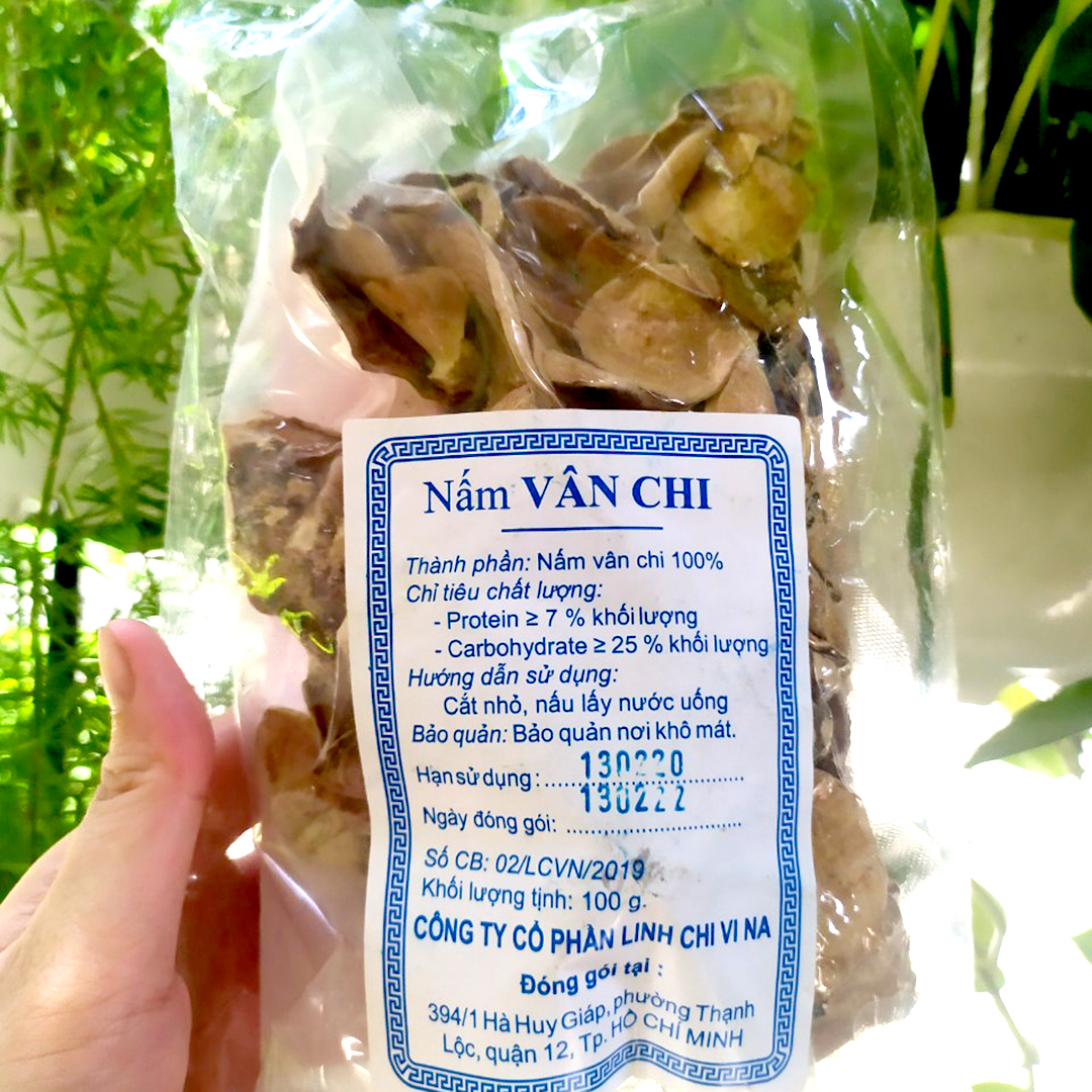 Nấm vân chi thượng hạng Việt Nam, Turkey tail,  Chống ung thư, gói 100gr - Nấm vân chi loại 1 được trồng ở Việt Nam, Vivingon, medifun