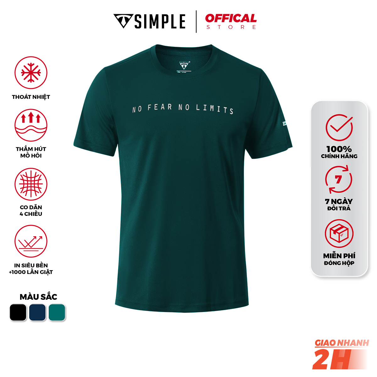 Áo Thể Thao Nam TSIMPLE cổ tròn tay ngắn tập gym vải thun lạnh thoáng mát co giãn chuẩn form MSSAHP4