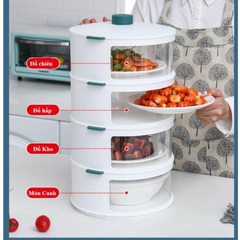 Lồng bàn giữ nhiệt 5 tầng đựng thức ăn