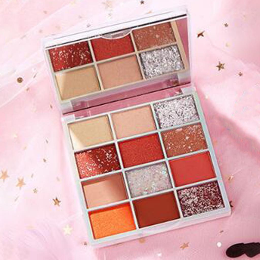 Phấn Mắt 12 Màu Shimmering Matte Eyeshadow Palette Phấn Mắt Không Thấm Nước