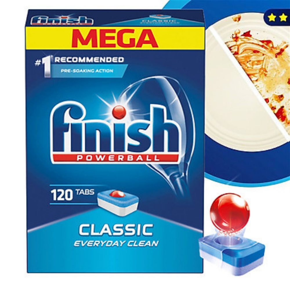 Hộp 120 viên rửa chén Finish Classic Dishwasher Tablets QT09444