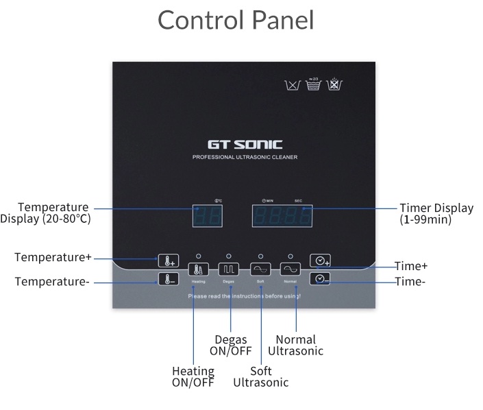 Bể rửa siêu âm Gtsonic-D13 với 3 chức năng siêu âm được điều khiển bằng kỹ thuật số