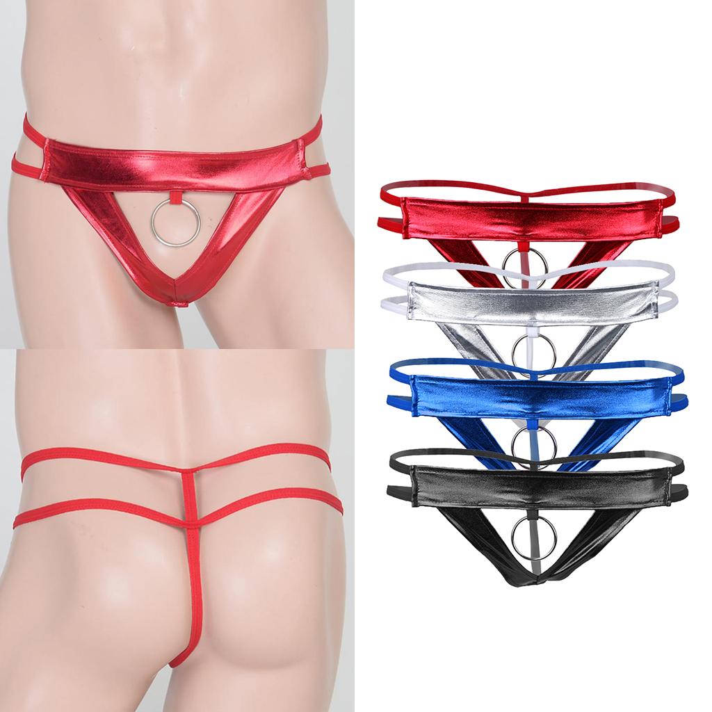 4 Colors Men's T-Back Underwear Low-rise Man Bikini G-String Thong
