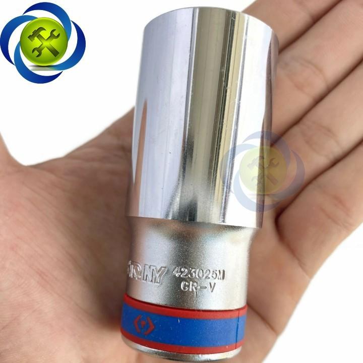 Tuýp 25mm 1/2 Kingtony 423025M loại dài 77mm 12 cạnh màu trắng